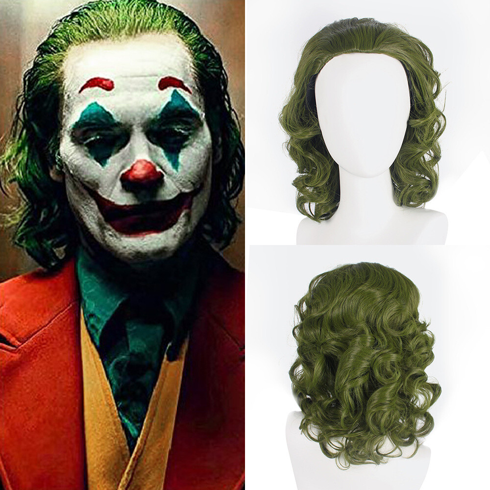 Short Joker Wigs Movie Clown Batman Cosplay Synthetic Halloween Man Headgear