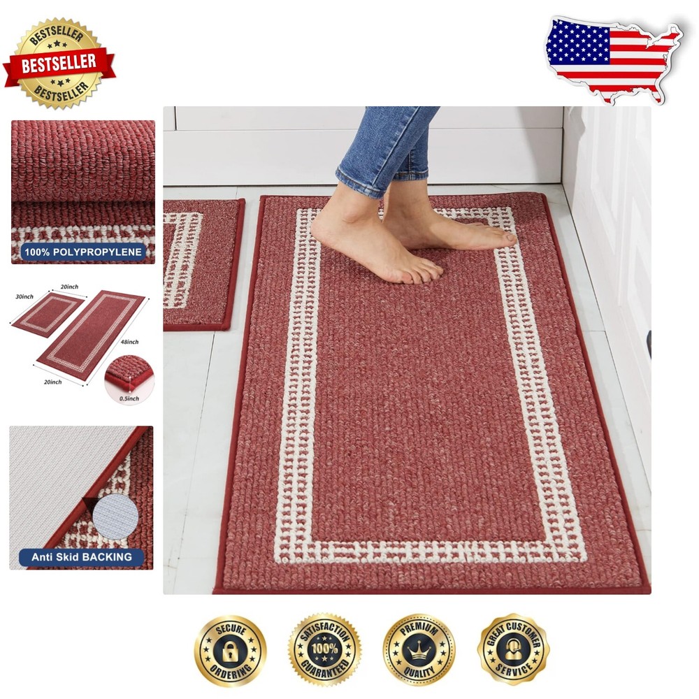 Durable Polypropylene Kitchen Mats - Stain-Resistant & Safe Standing Area