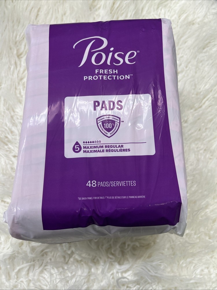 Poise Fresh Protection Pads Maximum Absorbency for Leak-Free Confidence