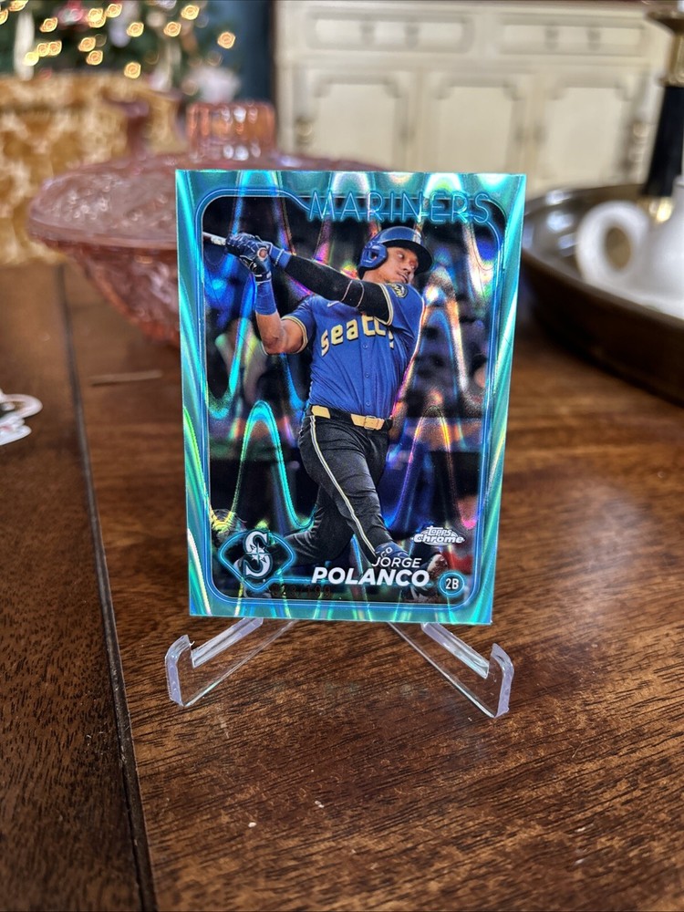 2024 Topps Chrome Update Series - #US230 Jorge Polanco Aqua Wave /199
