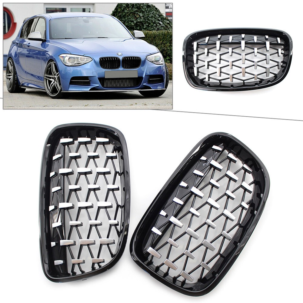 Front Black Grille Chrome  Meteor New Style for BMW 1 Series F20 F21 11-14 US