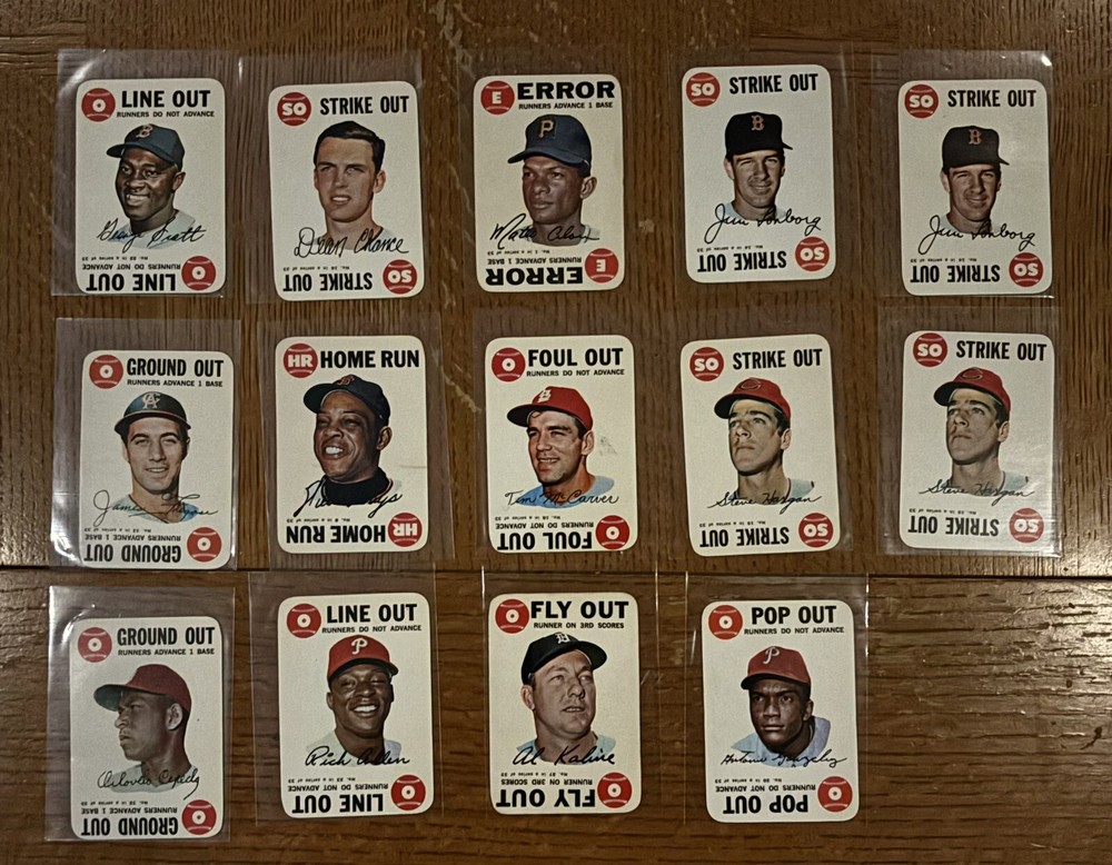 1968 Topps Baseball Game Cards 14 Card Lot (HOFers: Mays, Kaline, Cepeda)