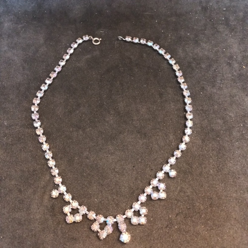 Sparkly Rhinestones Necklace 15in (93)