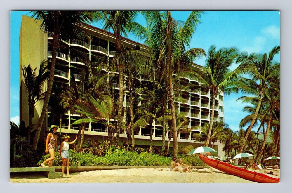 Honolulu Surf Rider Hotel Waikiki Beach Vintage Postcard Hawaii