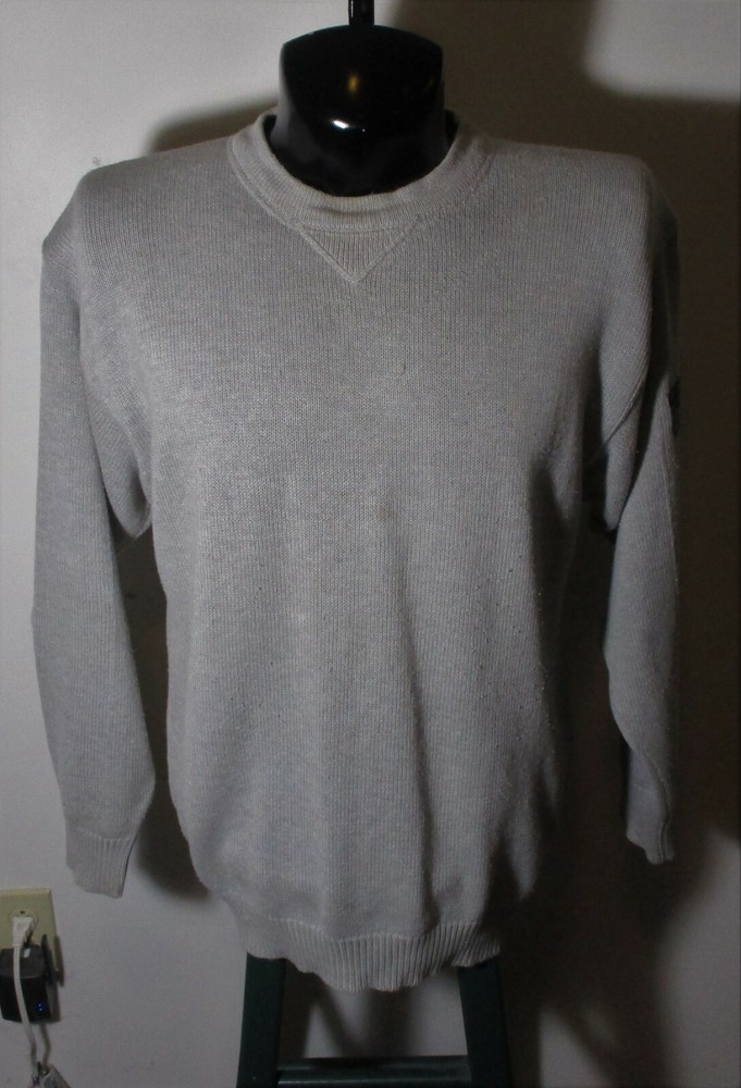 FALDO GOLF by Pringle Gray Cotton Sweater Men's Size XL