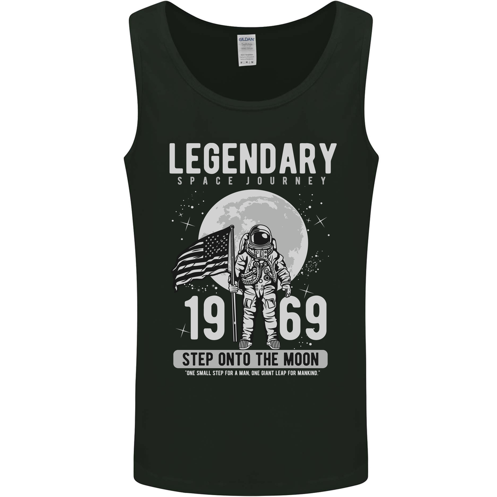Legendary Space USA Moon Landing Astronaut Mens Vest Tank Top