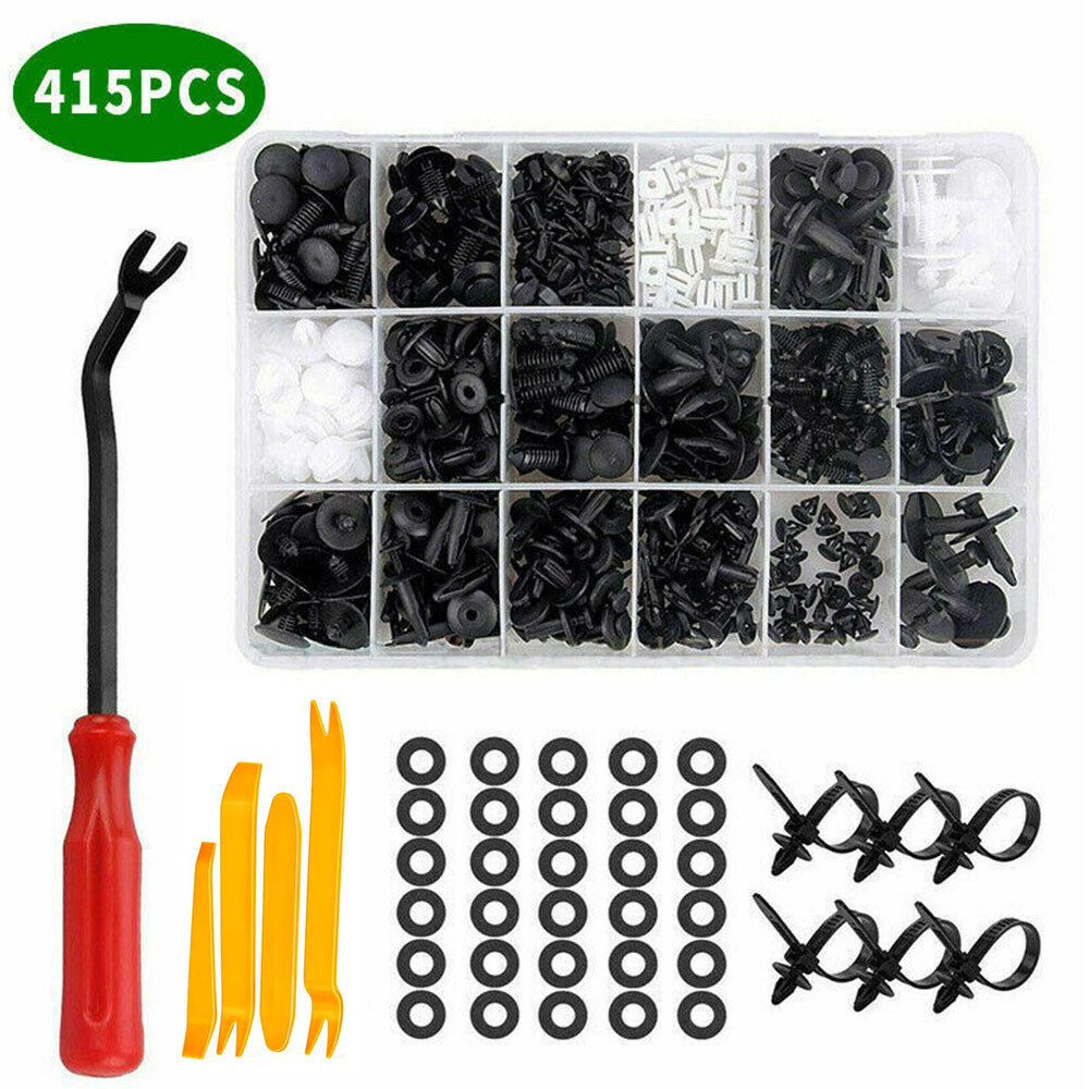 415PCS Bumper Car Clips Retainer Plastic Rivets Push Fasteners Retainer Kit