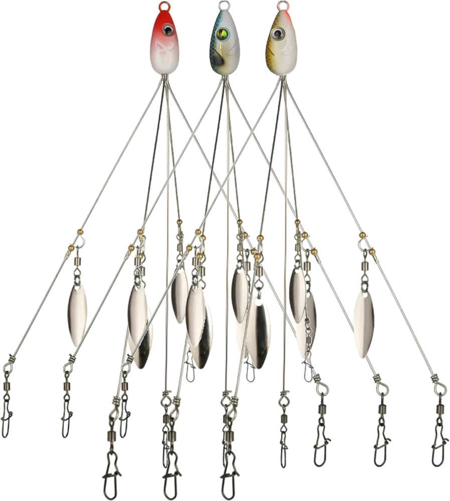 5 Arms Alabama Swimbait Lure Kit for Bass Fishing Umbrella Rigs