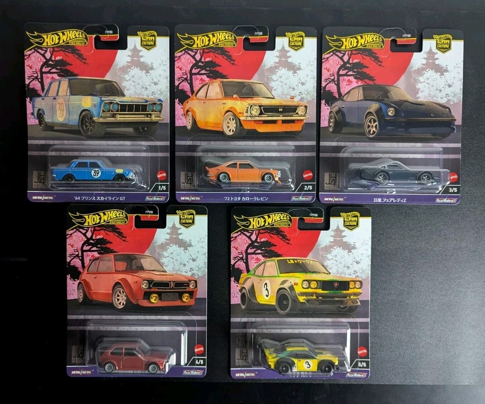 Hot Wheels Japan Historics Premium Car Culture 2024 Complete Set of 5 NEW