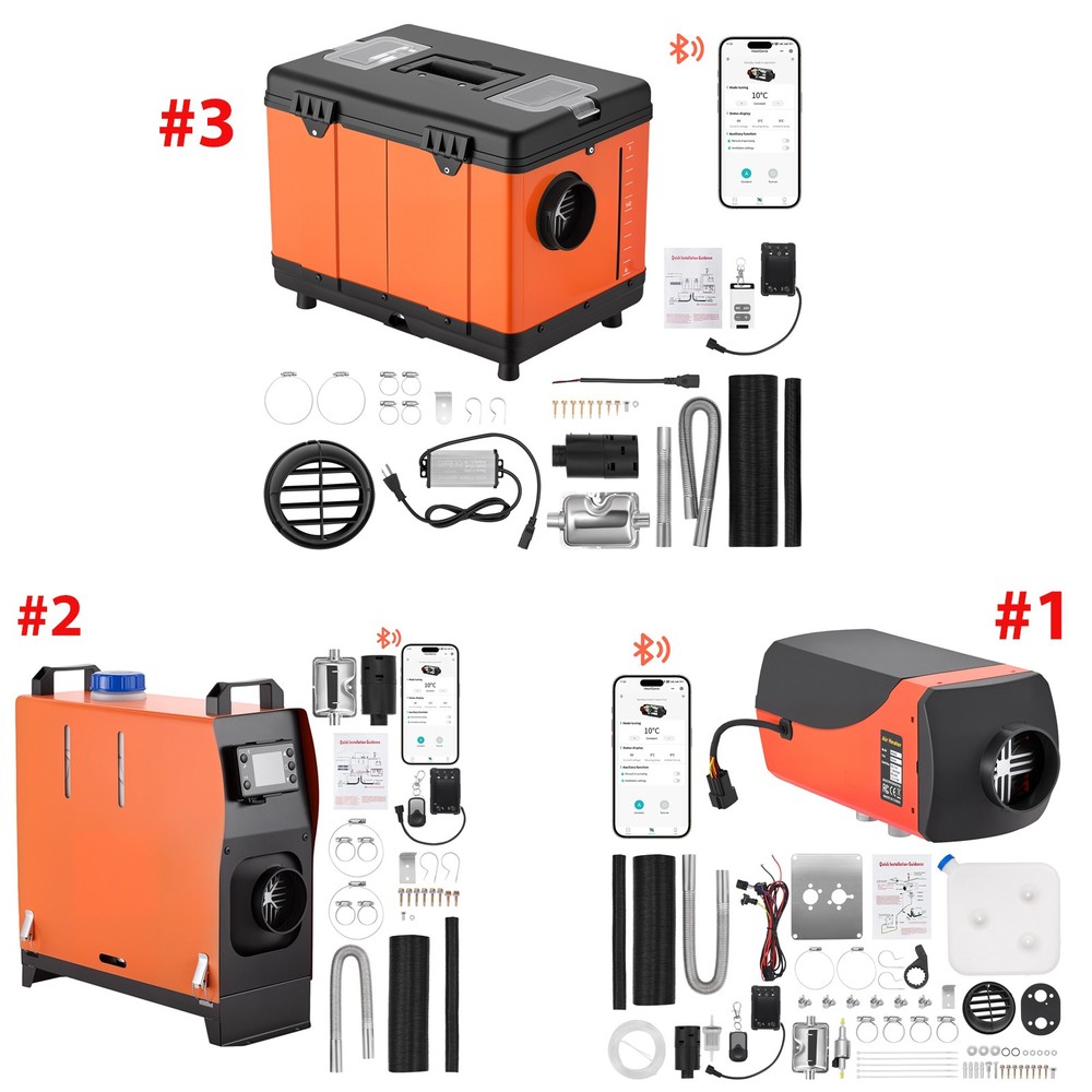 Portable Diesel Air Heater 8KW 12V/24V for Car Bus RV Indoors Camping Fishing