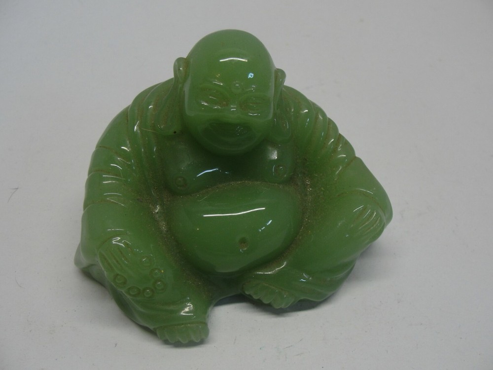 GREEN BUDDHA FIGURINE JADE ?