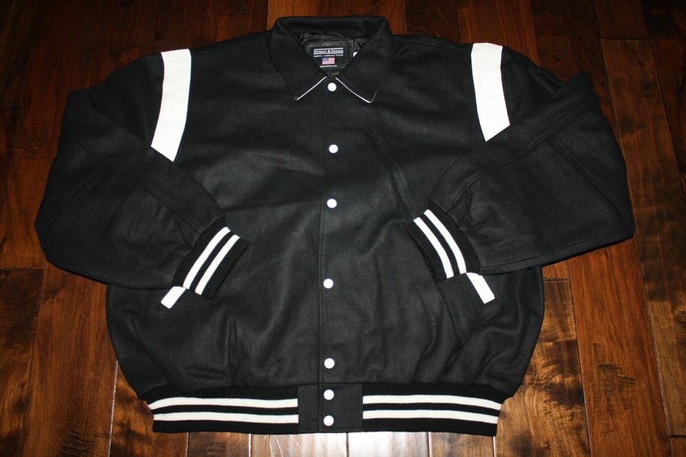Vintage Stewart Strauss Letterman Varsity Jacket RAIDERS KINGS YANKEES 5XL