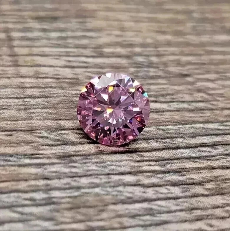 3 Ct Lab Grown Pink Diamond Round Cut VVS1 D Grade Certified Stone