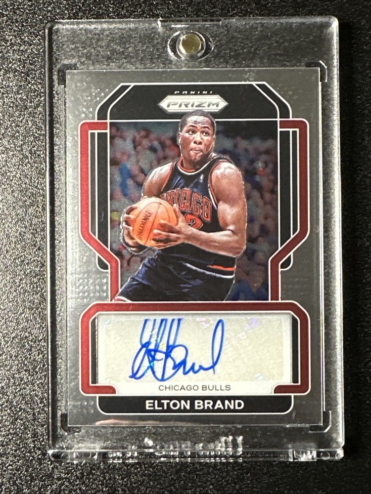 2021-22 Panini Prizm Elton Brand Auto Chicago Bulls SG-EBD Signed Card
