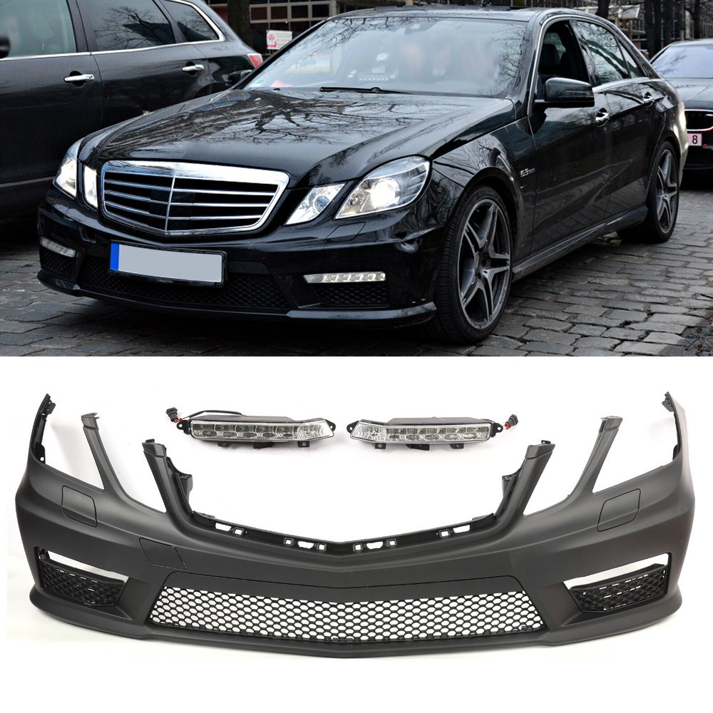 Front Bumper Fit For Benz E350 E550 E Class W212 W/DRL W/O PDC  AMG Style