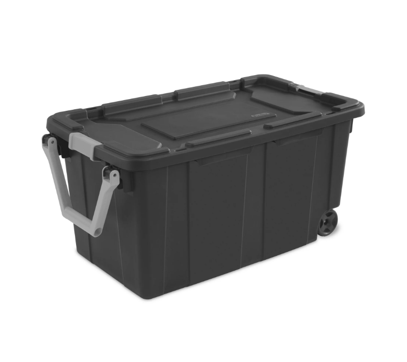 Extra Large 40 Gallon Wheeled Plastic Storage Bin with Lid