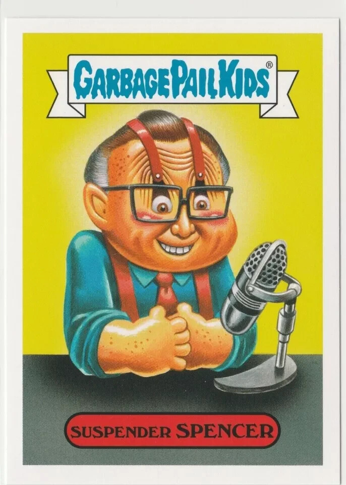 Vintage GPK Suspender Spencer Garbage Pail Kids 2016 Prime Slime Trashy TV Card #5b
