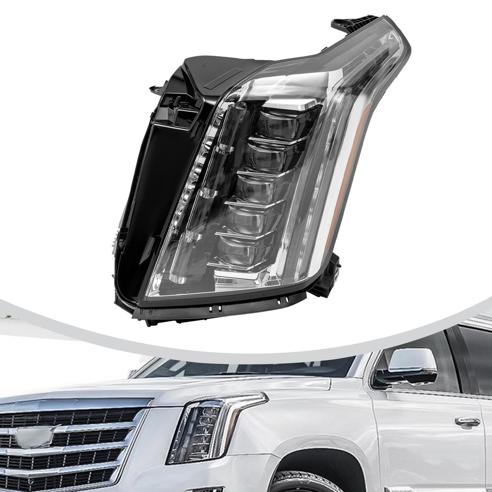 Headlight Headlamp Assembly For 15-20 Cadillac Escalade Esv Headlamp Side