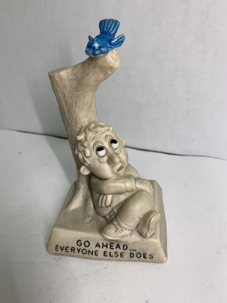 Vtg 1968 Russ & Wallace Berrie “Go Ahead Everyone Else Does