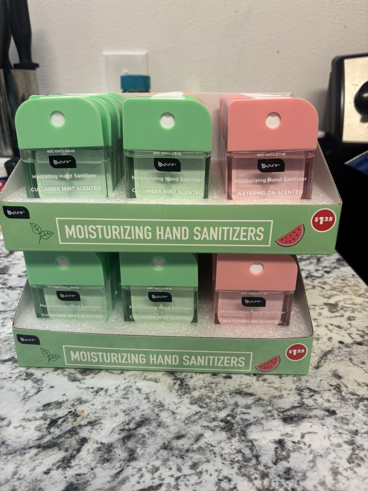 B.Pure Cucumber Mint & Watermelon Hydrating Hand Sanitizer - Pack of 24