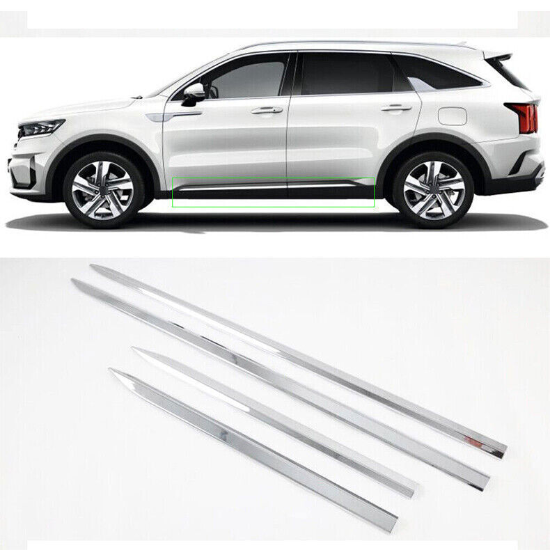 For Kia Sorento 2021-2025 ABS Chrome Door Body Skirts Trim Panel Moulding Cover