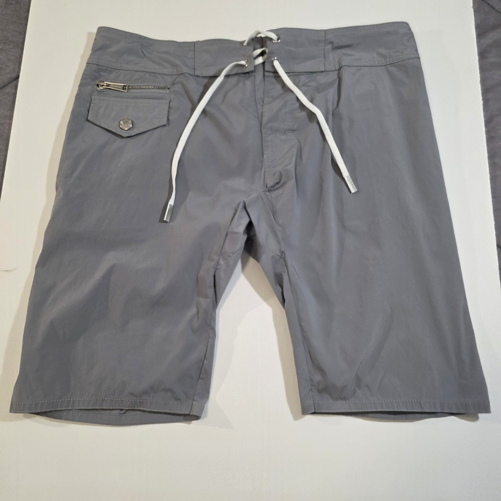 Dsquared2 Board Shorts Cargo Pockets Gray Swimwear Size 54 Made in Italy