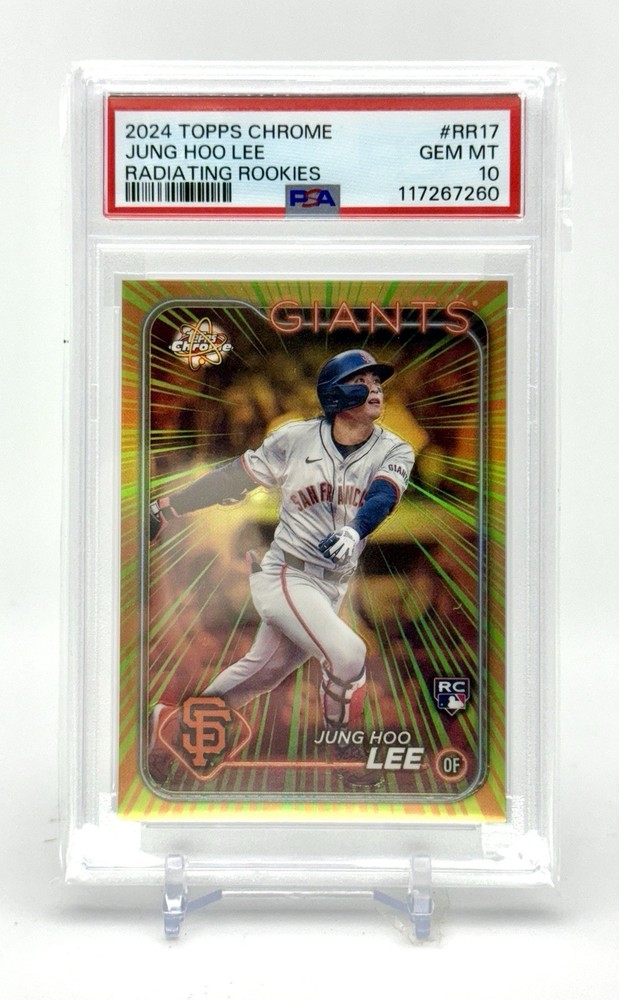 2024 Topps Chrome - Radiating Rookies Jung-Hoo Lee #RR-17 (RC) PSA GM 10