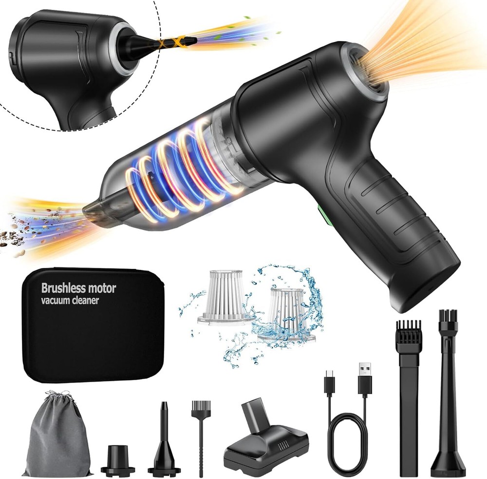 Car Vacuum Cleaner Portable Cordless  High Power 15000PA Handheld Vacuum wi...