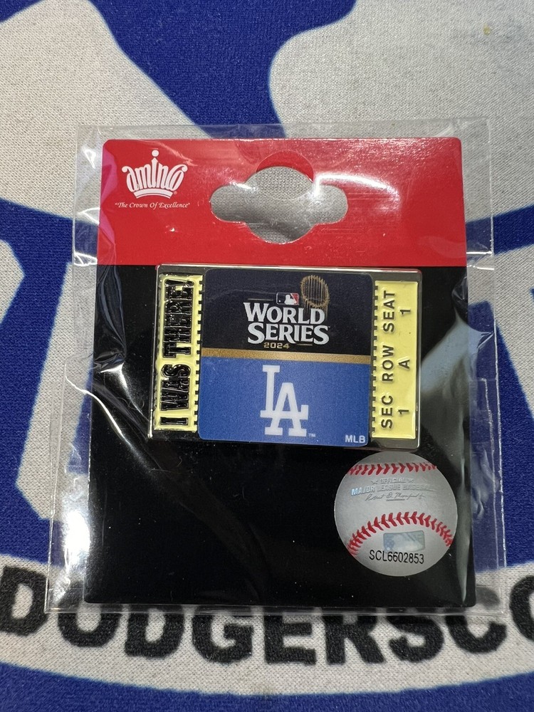 2024 World Series “I Was There” Ticket Pin From Dodgers Stadium Vs Yankees NEW.