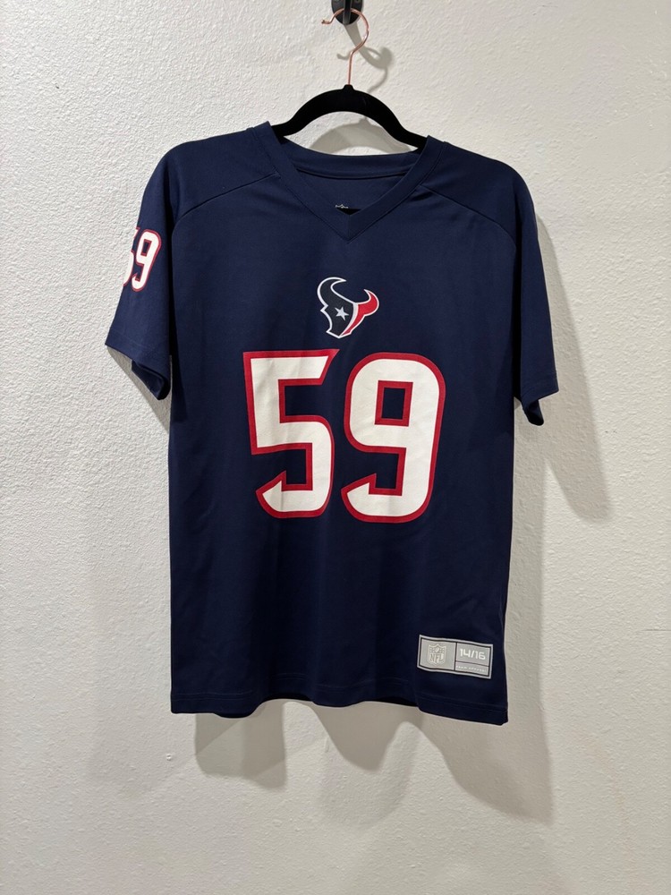 Houston Texans Jersey NFL Youth 14/16 Whitney Mercilus #59 On Field NFL Blue