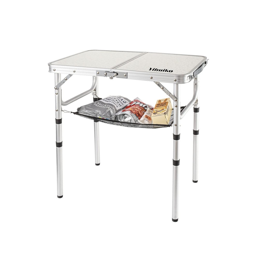 Adjustable Height Camping Table 23.6 x 15.5 x 17 Inches Portable Folding Compact Outdoor Picnic