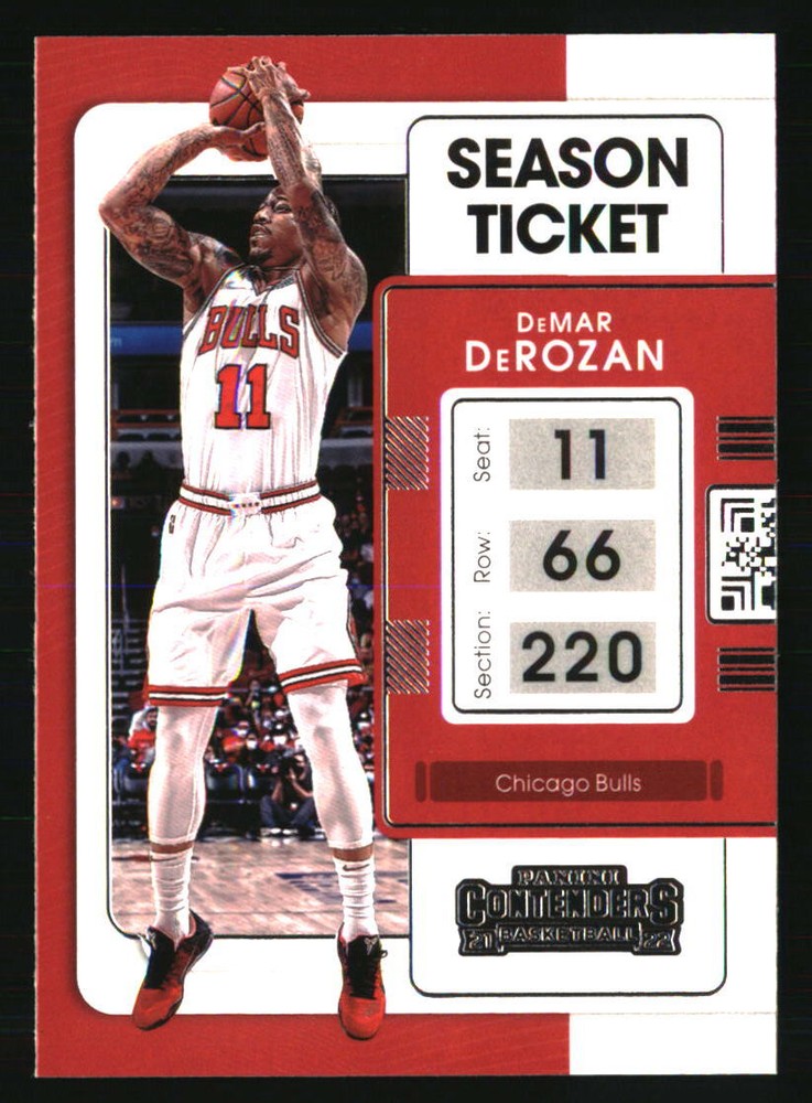 2021-22 Panini Contenders Basketball Card #56 featuring DeMar DeRozan