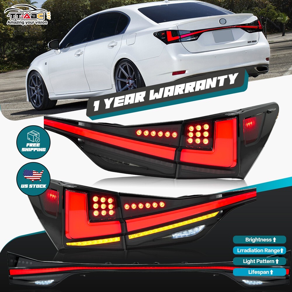 Upgraded Smoke LED Tail Light for Lexus GS300 GS350 2012-2020