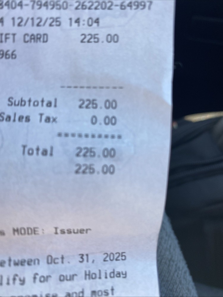 Bestbuy Gift Card $225 W Receipt Holidays!-image