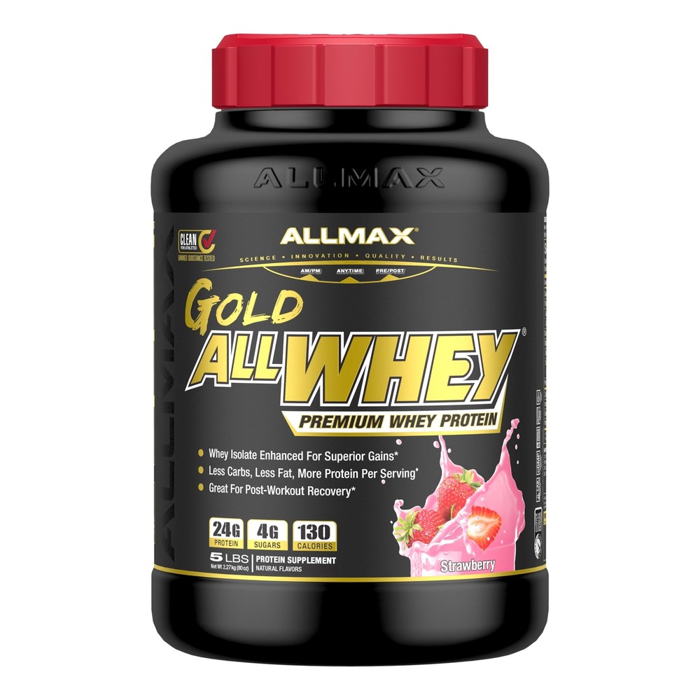 - Gold ALLWHEY Protein Powder, Whey Protein Blend for Strength and Muscle Gai...