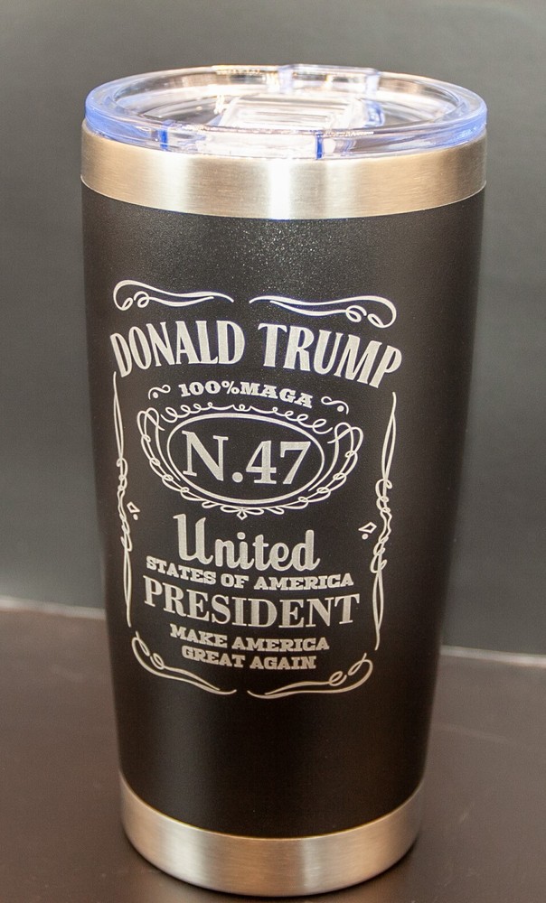 Trump 2024 20oz Stainless Steel Presidential Campaign Tumbler Custom Engraved