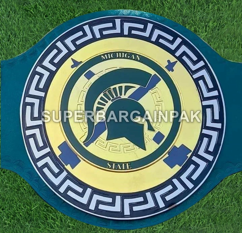 Michigan State Spartans Stacked Plated Championship Belt