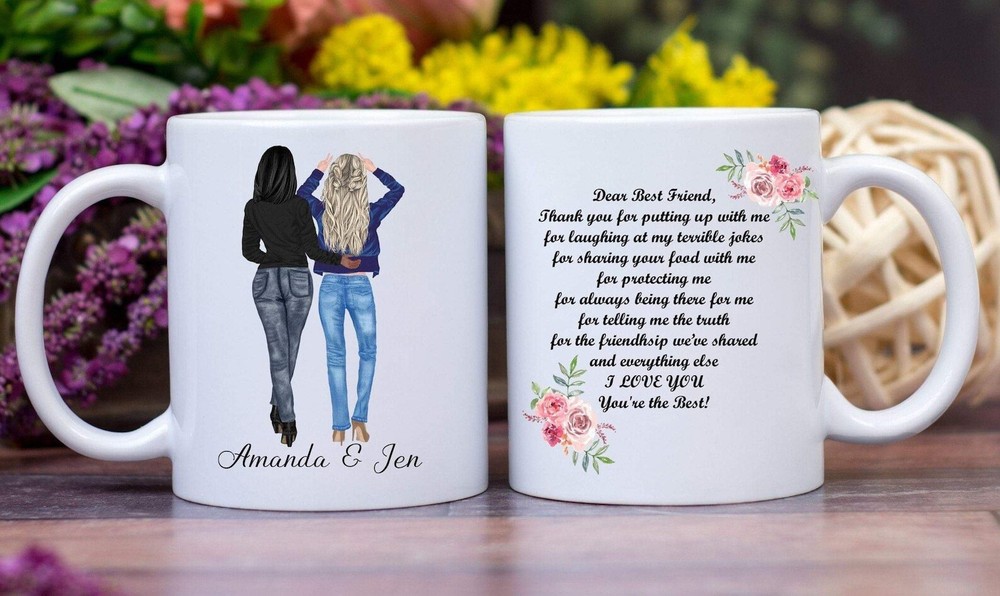 Personalized Mug For Best Friend Custom Best Friend Mug Personalized Coffee Mug