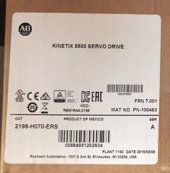 2198-H070-ERS NEW 2198H070ERS Kinetix 5500 Servo Drive