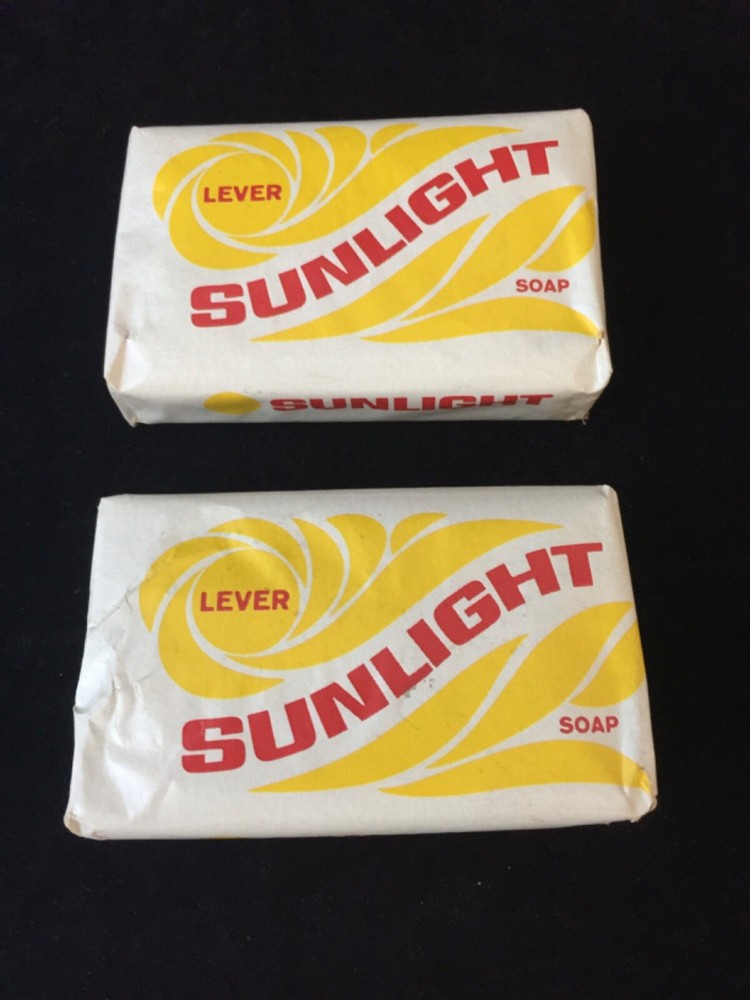 Vintage Lever Sunlight Soap regular size set of 2 made USA 2.7oz each
