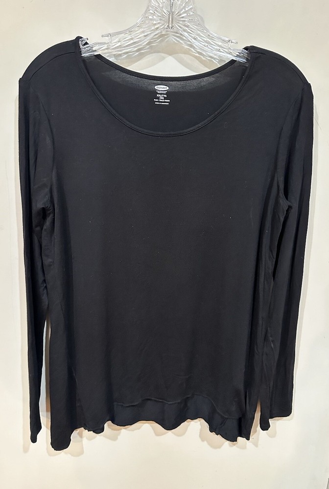 Old Navy Girls Black Scoop Neck LS High Low Tunic Size XXL PLUS (16)