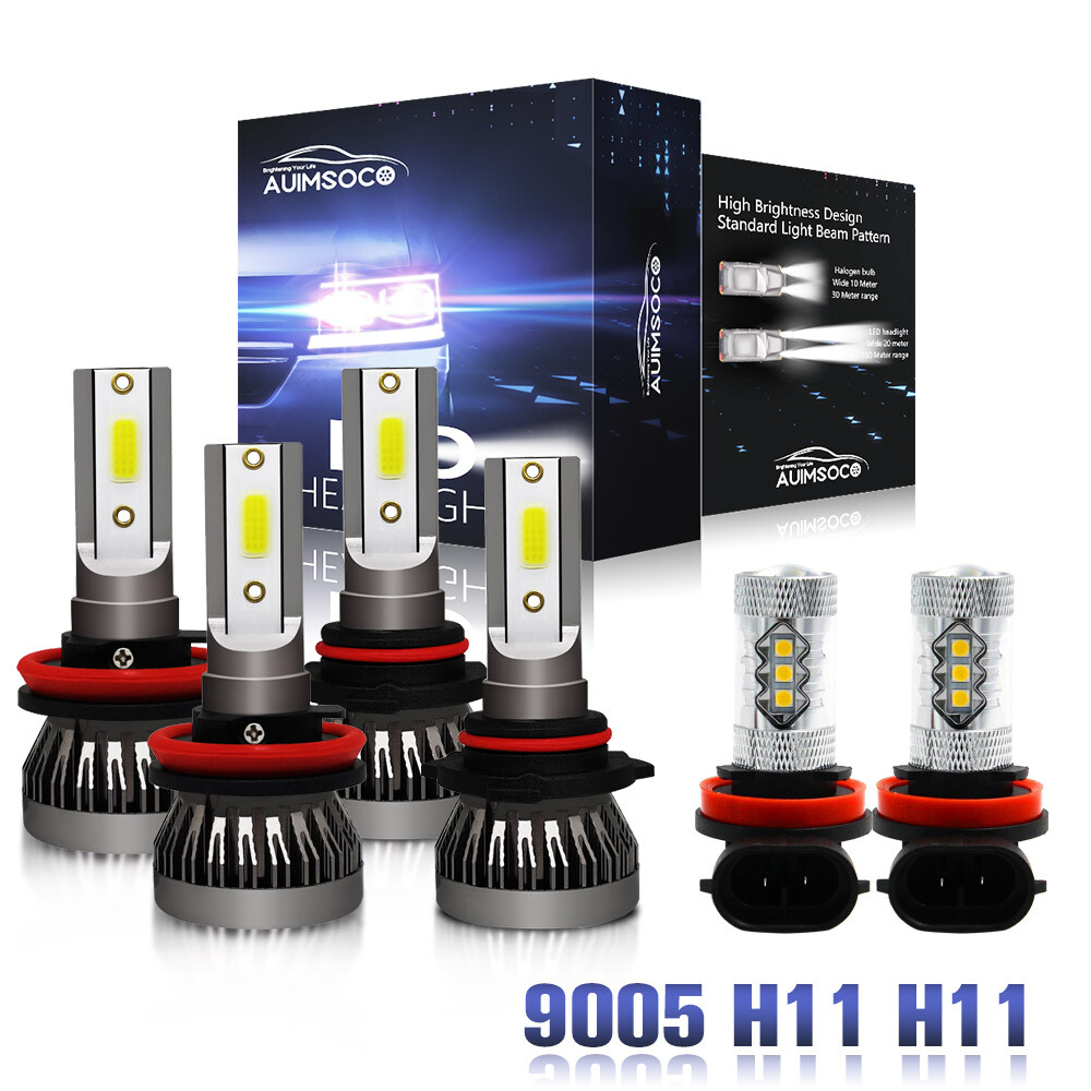 Para For Toyota Sienna 2011-  2018 Faros LED de haz alto bajo + luz antiniebla