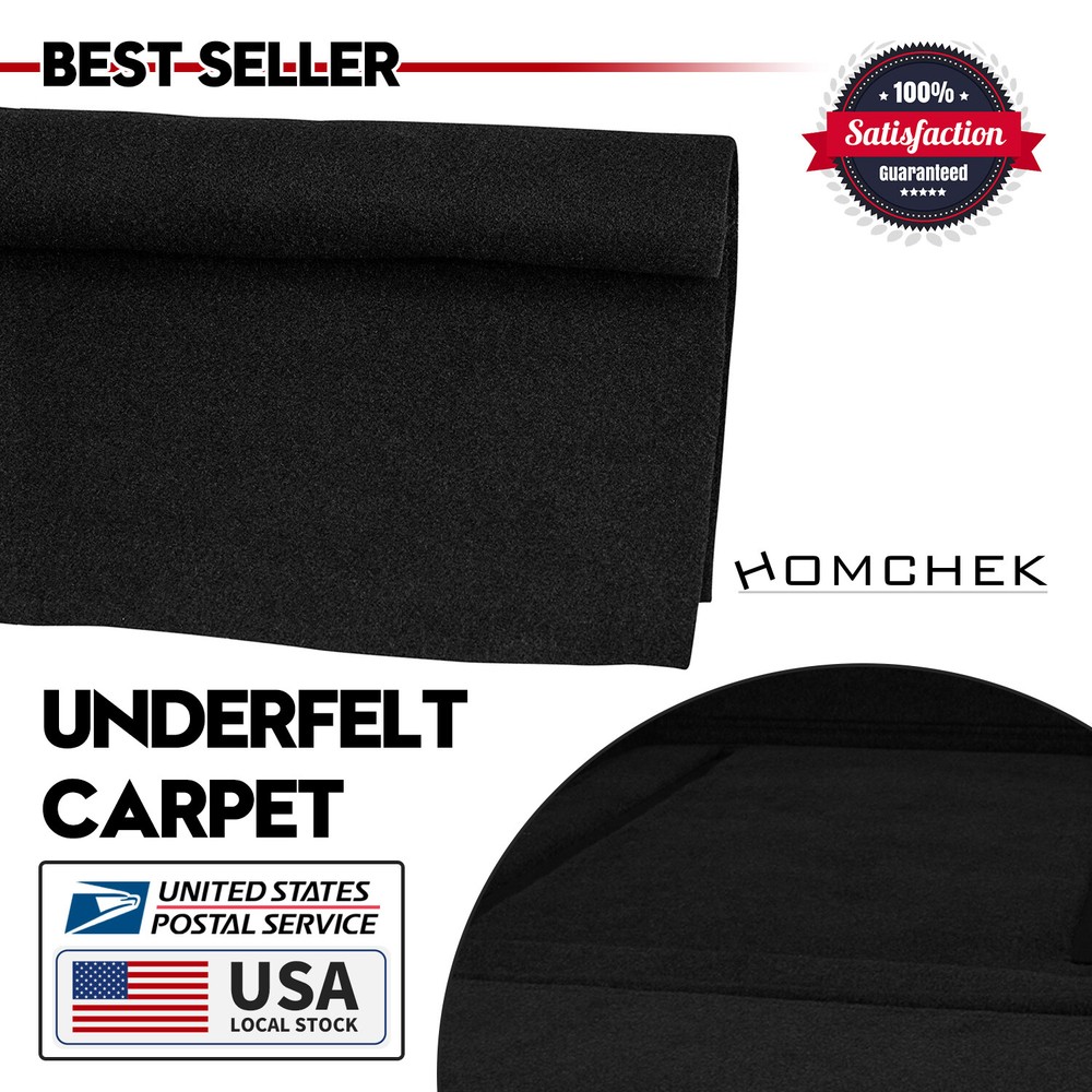 20SQFT Black Marine Trailer Bunk Carpet Universal Truck Trunk Mat Durable
