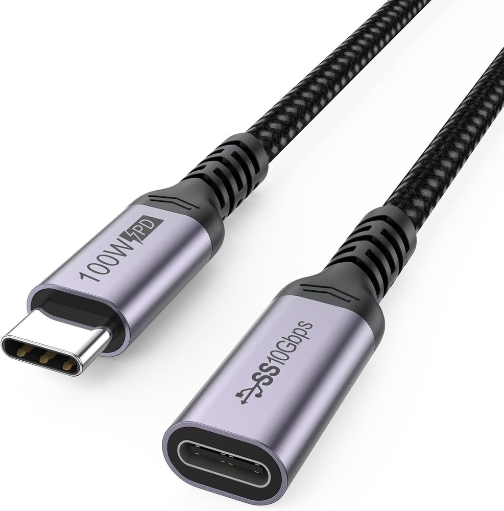 6.6Ft USB C Male to Female Extension Cable for Fast Charging and Data Transfer  