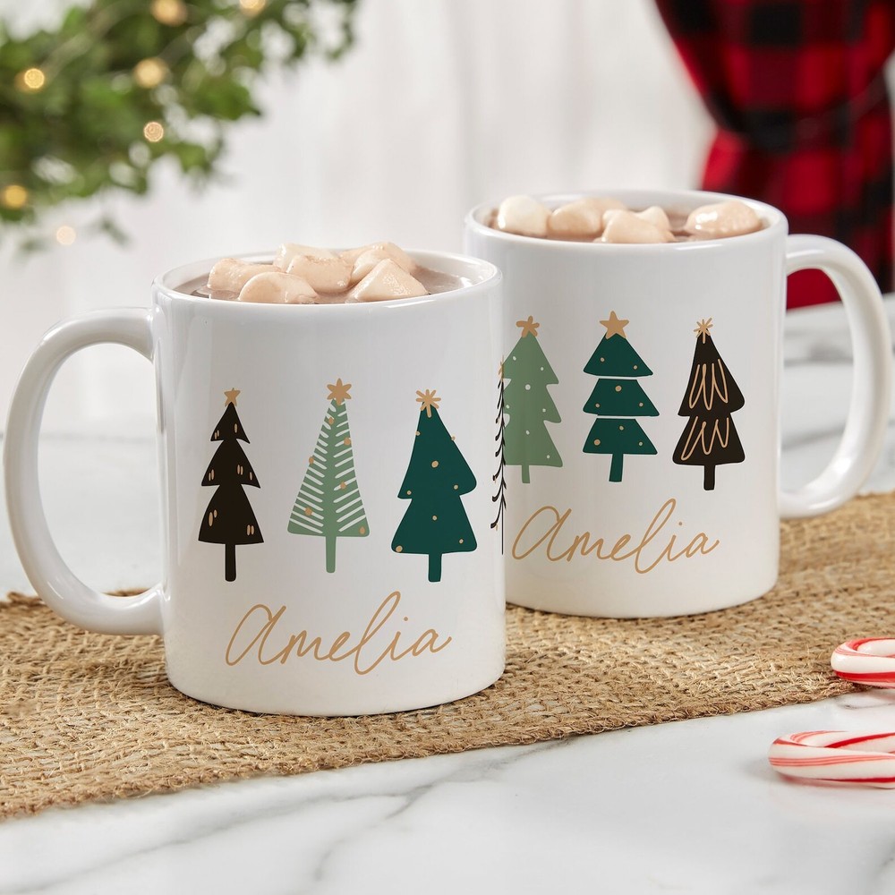 Personalized Christmas Aspen Hot Cocoa Mug Holiday Gift