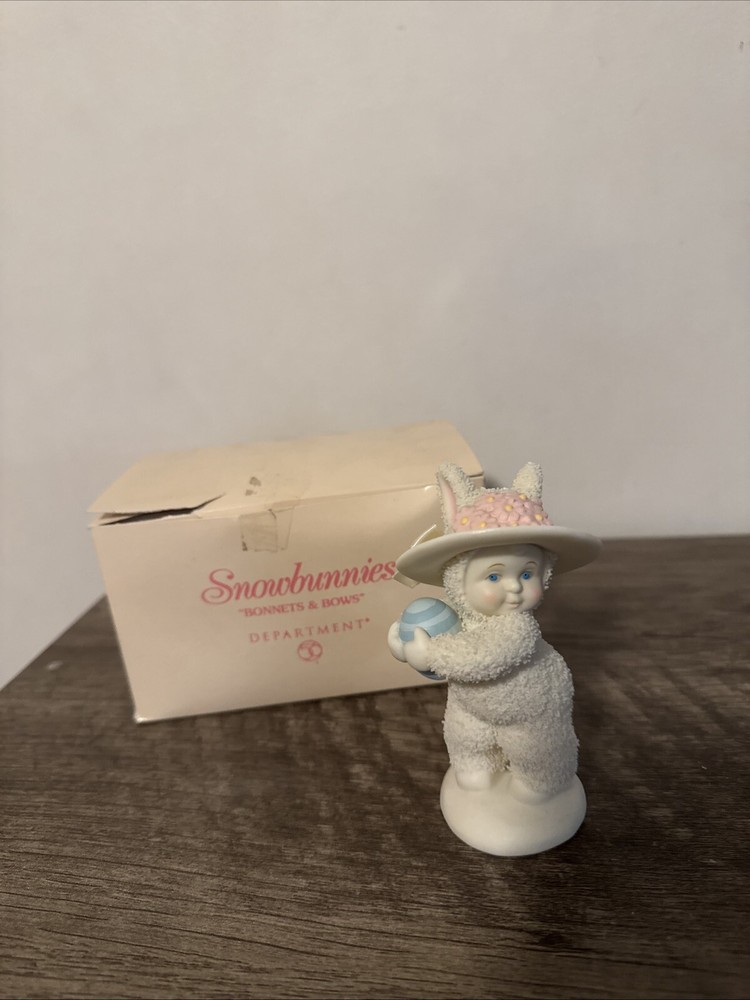Dept 56 Snowbabies Snowbunnies Bonnets and Bows Collectible Figurine with Original Box  