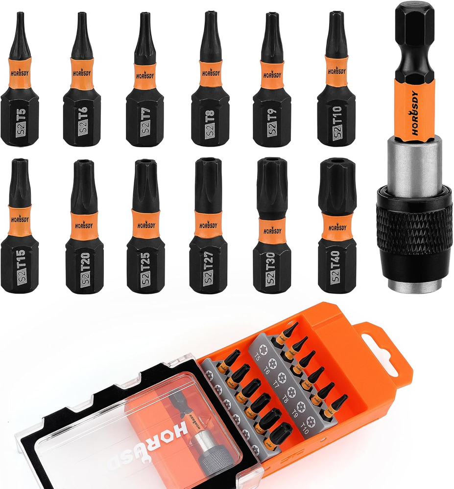 Impact Torx Bit Set - 36Pcs Tamper Proof Security Bits for Tough Jobs