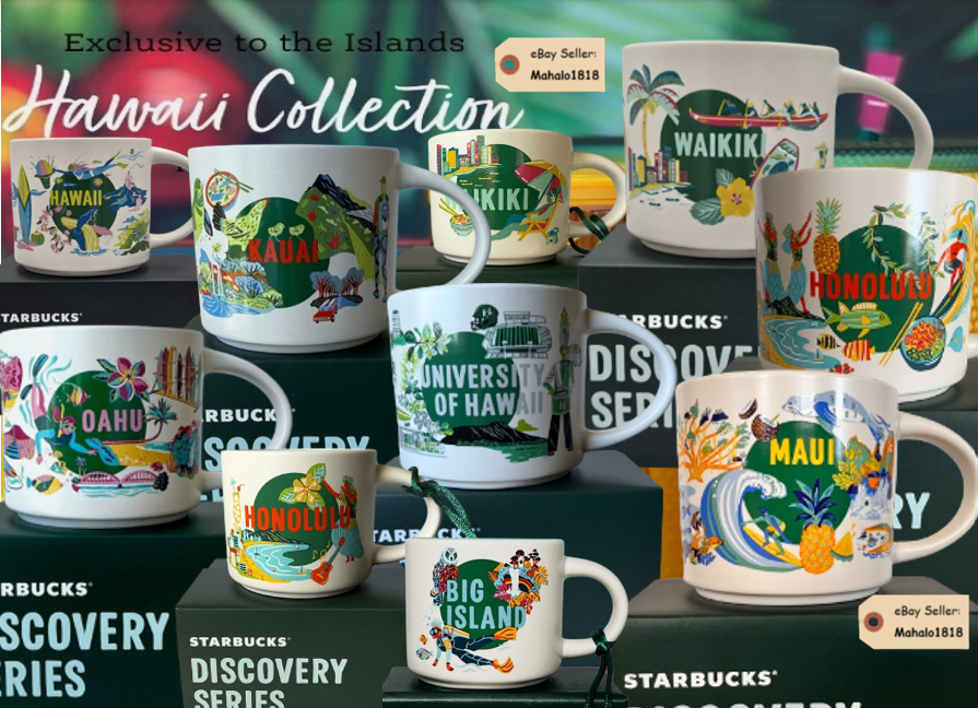 STARBUCKS HAWAII COLLECTION - HAWAII DISCOVERY MUGS 