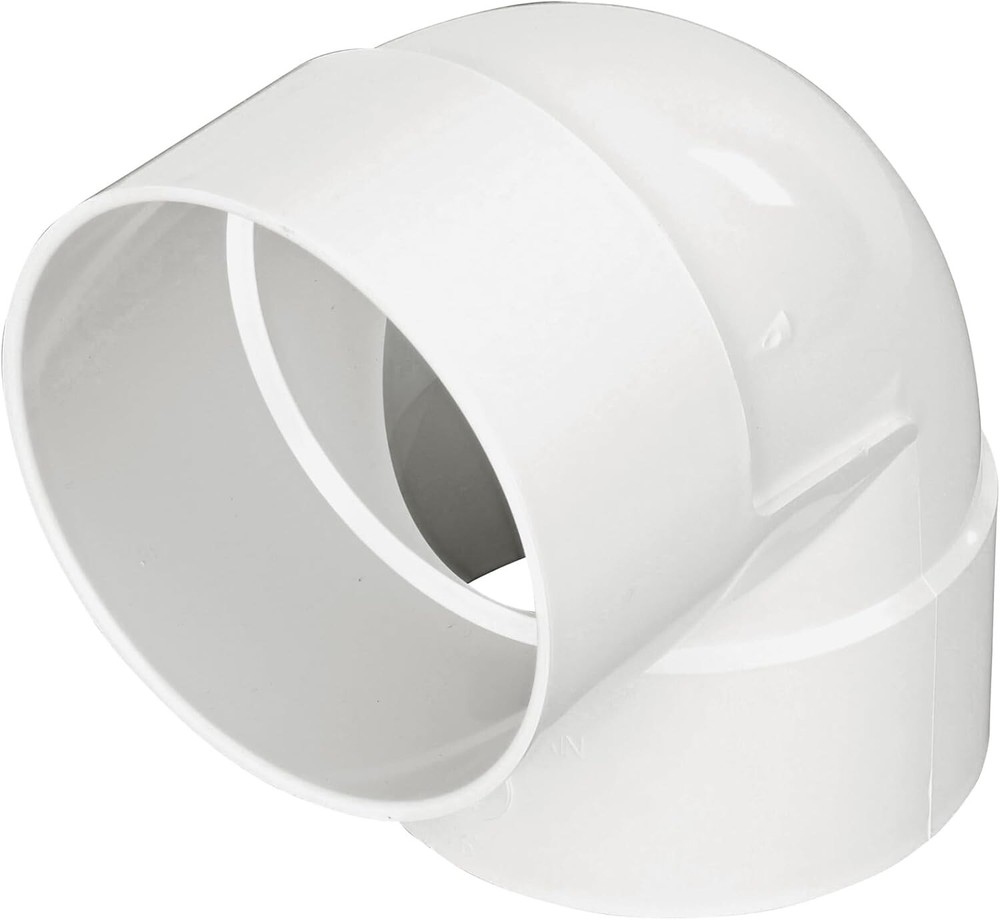 NDS 6P02 PVC 90-Degree Elbow Solvent Weld Fitting, 6-Inch, White