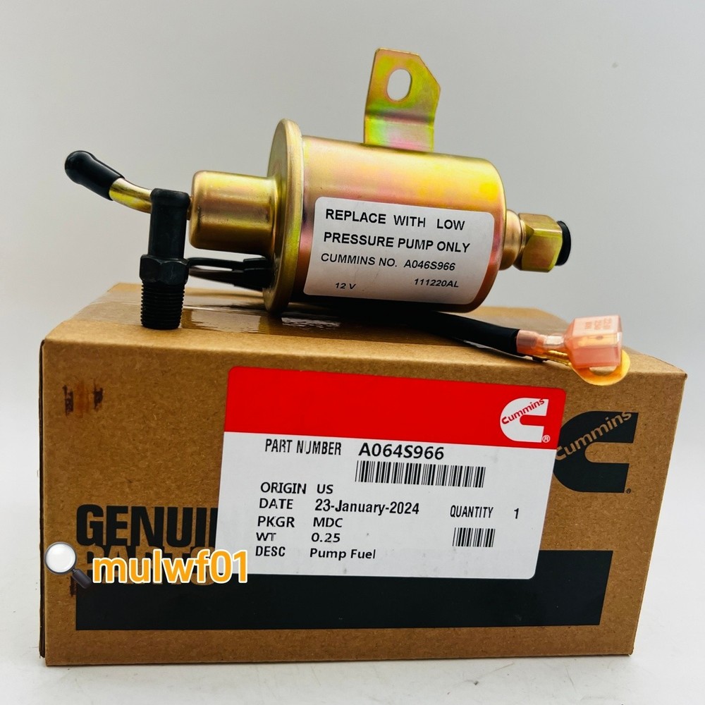 NEW Cummins A064S966 Fuel Pump 12VDC; Replaces A047N926 & A029F889